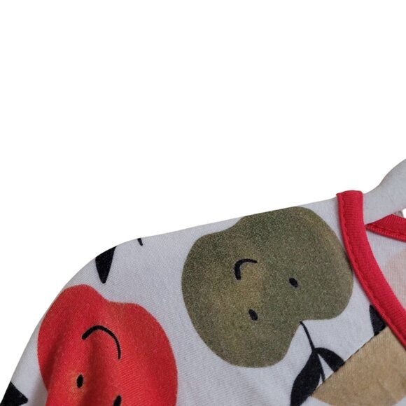 Miozing Bamboo 0-3 Mo Baby Girl Boy Apple Print Zippy Pajamas Animal Sleeper Red - Picture 8 of 14